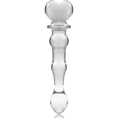 NEBULA SERIES BY IBIZA - MODELLO 21 DILDO IN VETRO BOROSILICATO TRASPARENTE 20.5 CM -O- 3.5 CM