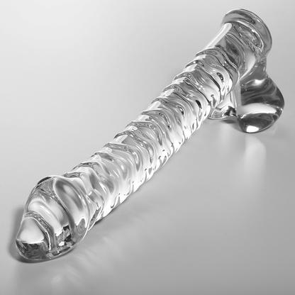 NEBULA SERIES BY IBIZA - MODELLO 23 DILDO IN VETRO BOROSILICATO TRASPARENTE 21.5 CM -O- 4 CM