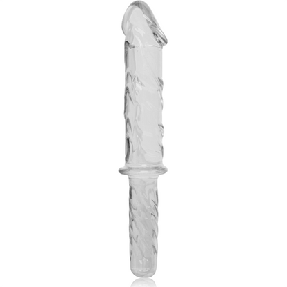 NEBULA SERIES BY IBIZA - MODELLO 24 DILDO IN VETRO BOROSILICATO TRASPARENTE 28.5 CM -O- 5 CM