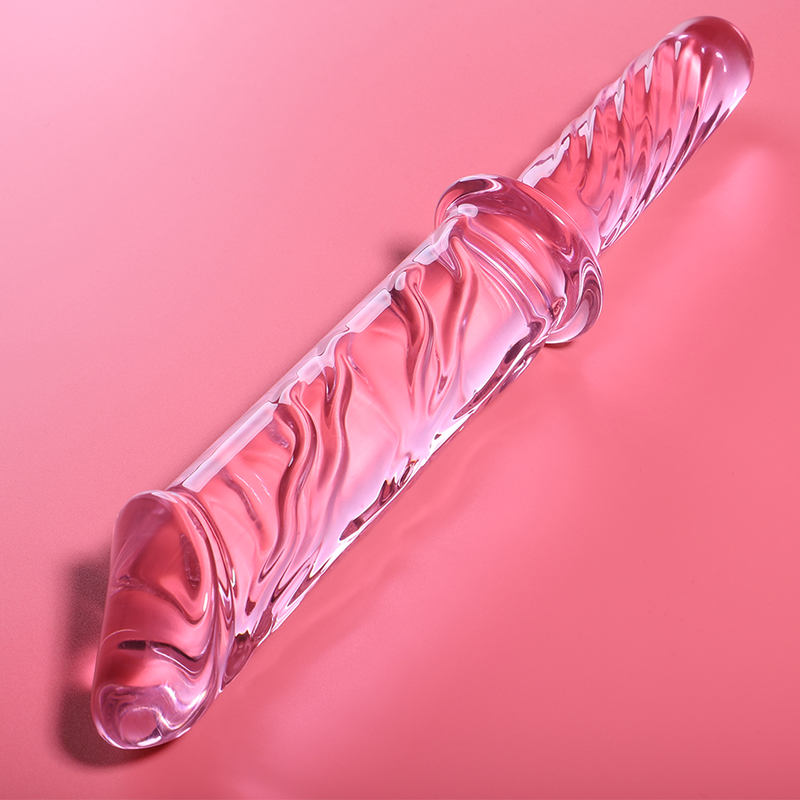 NEBULA SERIES BY IBIZA - MODELLO 24 DILDO IN VETRO BOROSILICATO TRASPARENTE 28.5 CM -O- 5 CM