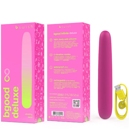 B SWISH - BGOOD INFINITE DELUXE VIBRATORE RICARICABILE IN SILICONE ROSA