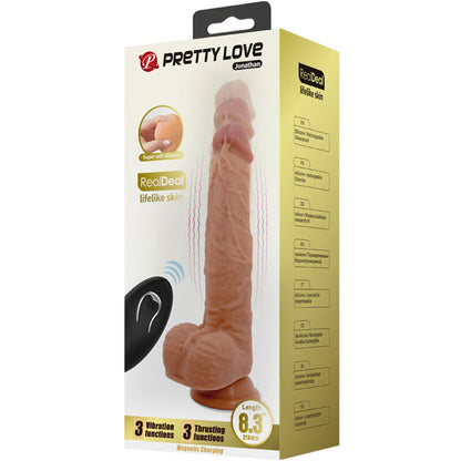 PRETTY LOVE - DILDO IN SILICONE JONATHAN 3 VIBRAZIONI + 3 MISURE DI INSERIMENTO TELECOMANDO 21 CM