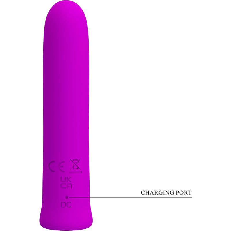 PRETTY LOVE - VIBRATORE CURTIS MINI SUPER POWER 12 VIBRAZIONI IN SILICONE VIOLETTO