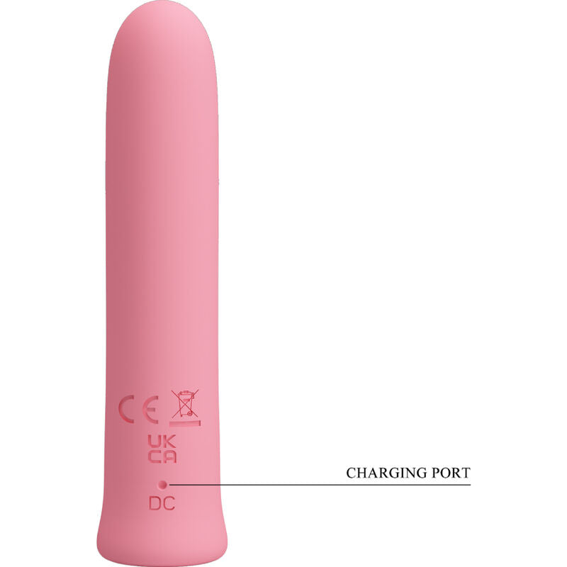 PRETTY LOVE - VIBRATORE CURTIS MINI SUPER POWER 12 VIBRAZIONI IN SILICONE ROSA