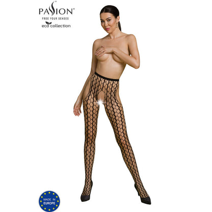 PASSION - COLLEZIONE ECO BODYSTOCKING ECO S007 NERO