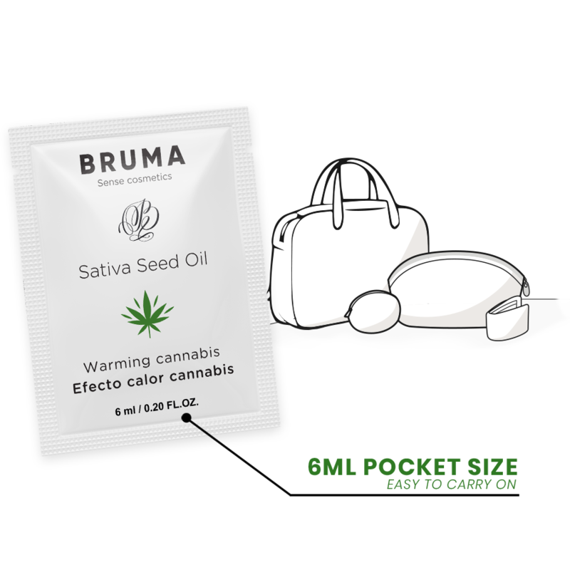 BRUMA - GEL SCORREVOLE ALL''OLIO DI SEMI DI SATIVA GUSTO CANNABIS RISCALDANTE 6 ML