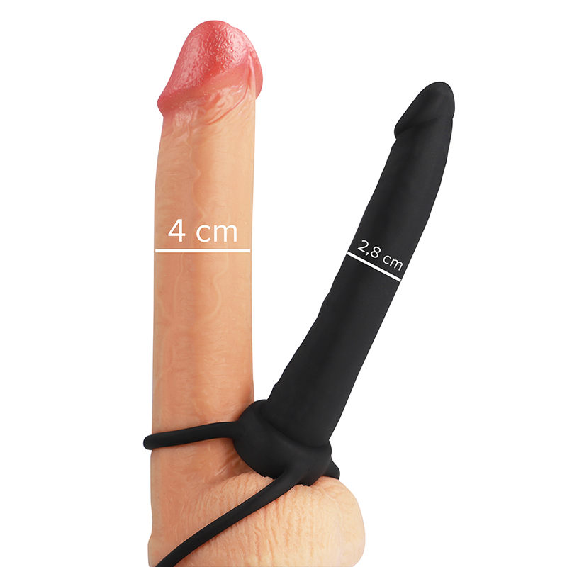 MYTHOLOGY - DILDO ANALE COBI ONYX CON ANELLO PER CAZZO E TESTICOLI 13 CM IN SILICONE