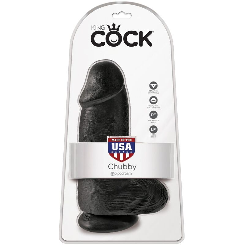 KING COCK - PENE REALISTICO PASSODATO 23 CM NERO