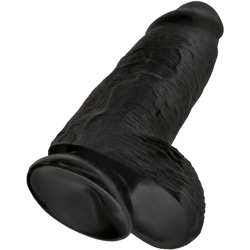 KING COCK - PENE REALISTICO PASSODATO 23 CM NERO