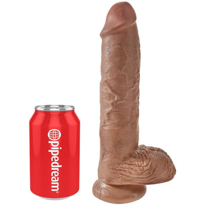 KING COCK - PENE REALISTICO CON SFERE 19.8 CM CARAMEL