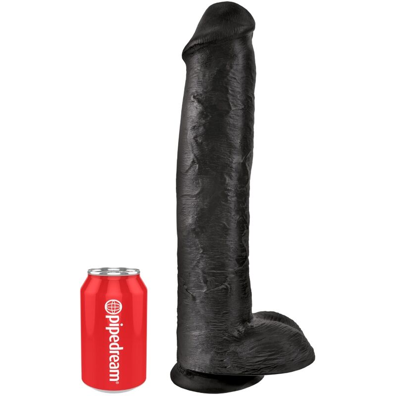 KING COCK - PENE REALISTICO CON SFERE 34.2 CM NERO