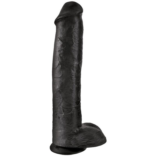 KING COCK - PENE REALISTICO CON SFERE 34.2 CM NERO