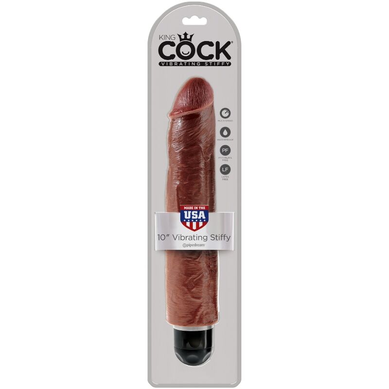 KING COCK - VIBRATORE REALISTICO DEL PENE 25.6 CM MARRONE