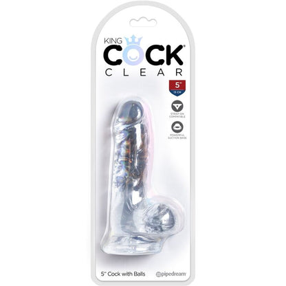 KING COCK - CLEAR PENE REALISTICO CON SFERE 10.1 CM TRASPARENTE