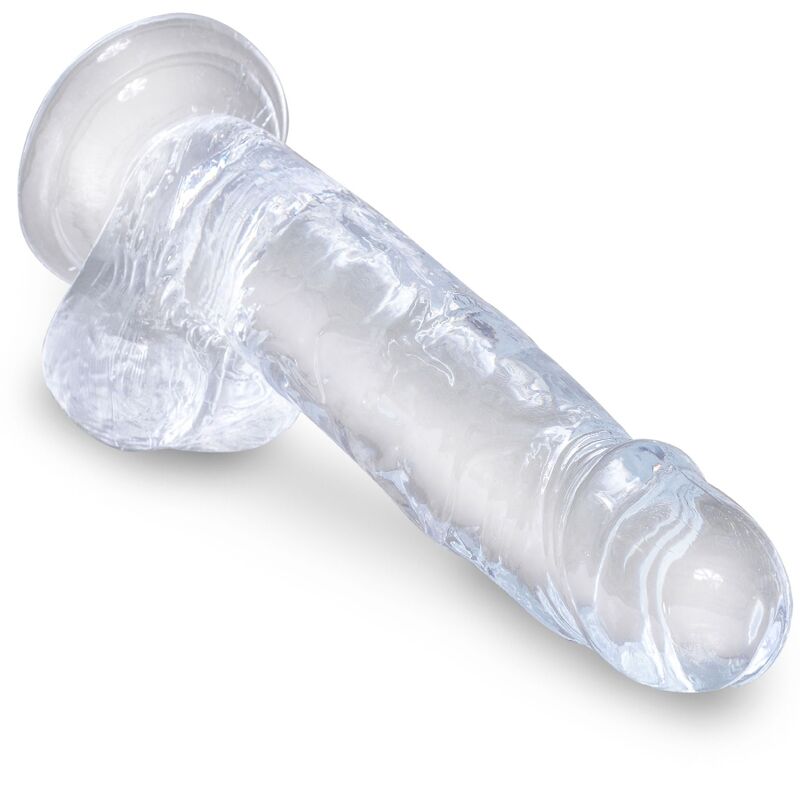 KING COCK - CLEAR PENE REALISTICO CON SFERE 15.2 CM TRASPARENTE