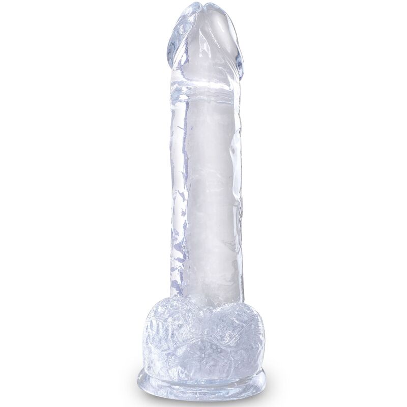 KING COCK - CLEAR PENE REALISTICO CON SFERE 15.2 CM TRASPARENTE