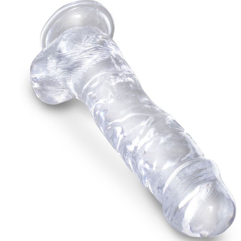 KING COCK - CLEAR PENE REALISTICO CON SFERE 16.5 CM TRASPARENTE