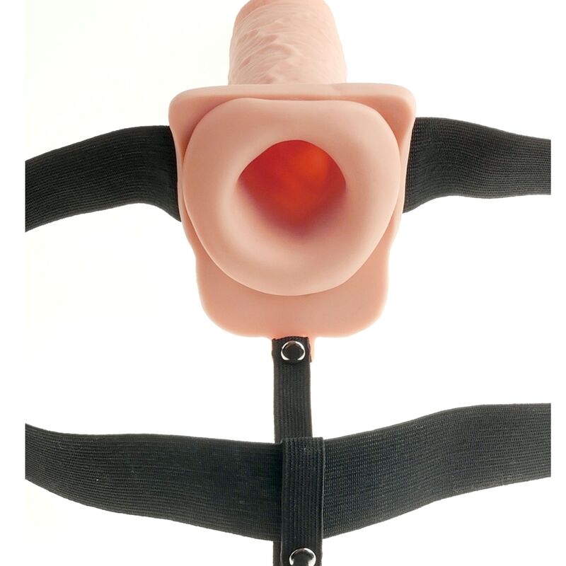 FETISH FANTASY SERIES - IMBRACATURA REGOLABILE PENE REALISTICO CON SFERE RICARICABILI E VIBRATORE 28 CM