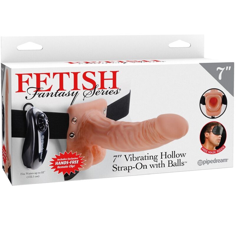 FETISH FANTASY SERIES - IMBRAGATURA REGOLABILE TELECOMANDO PENE REALISTICO CON TESTICOLI 17,8 CM