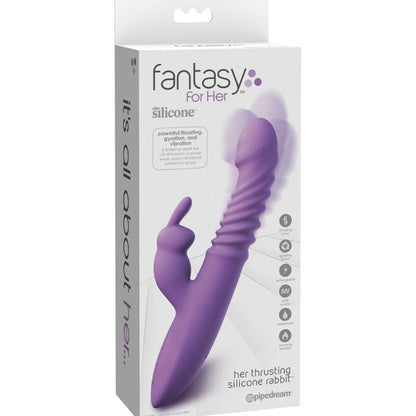 FANTASY FOR HER - STIMOLATORE PER CLITORIDE CONIGLIO CON FUNZIONE CALORE OSCILLAZIONE E VIBRAZIONE VIOLA