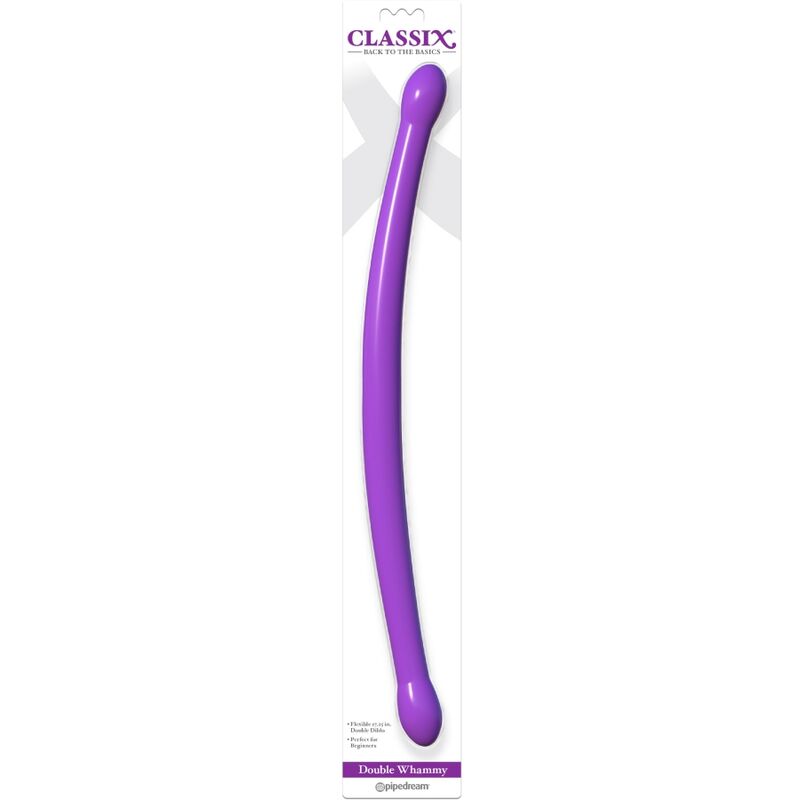 CLASSIX - DOPPIO DILDO FLESSIBILE 43,7 CM VIOLA