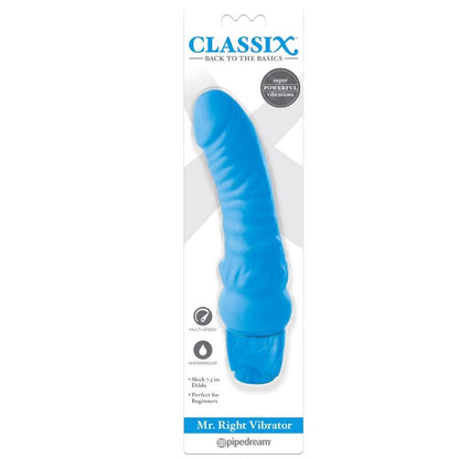 CLASSIX - DILDO VIBRANTE MR. RIGHT MULTI-SPEED 15,5 CM BLU