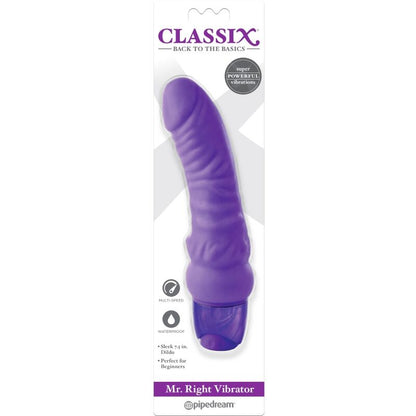 CLASSIX - DILDO VIBRANTE MR. RIGHT  MULTI-SPEED 15,5 CM VIOLA