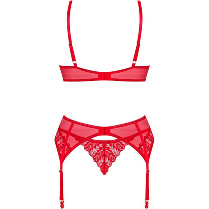 OBSESSIVE - INGRIDIA SET TRE PEZZI ROSSO XS/S