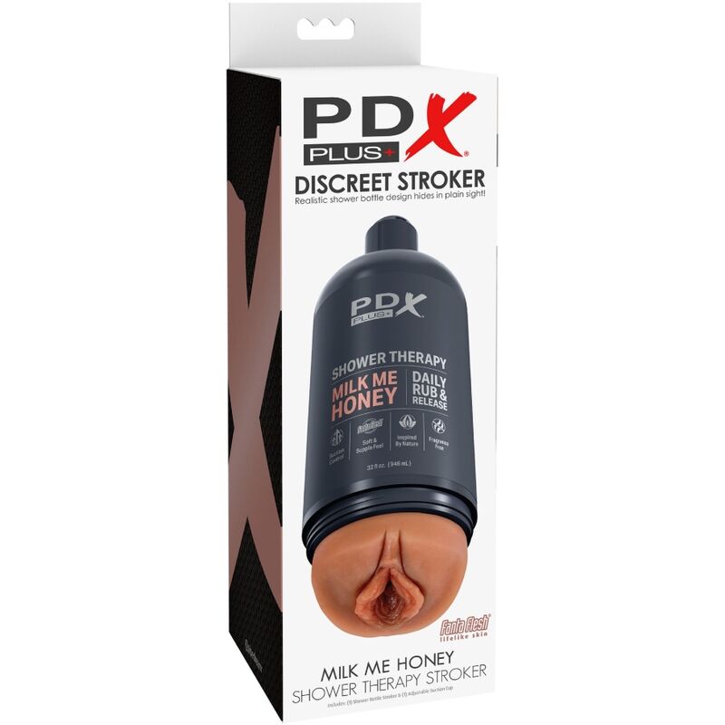 PDX PLUS - MASTURBATORE STROKER DESIGN DISCRETO DELLA BOTTIGLIA MILK ME HONEY CANDY SHAMPOO