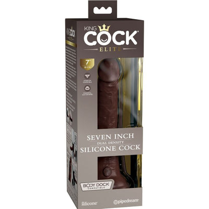 KING COCK - ELITE DILDO REALISTICO IN SILICONE 17.8 CM MARRONE