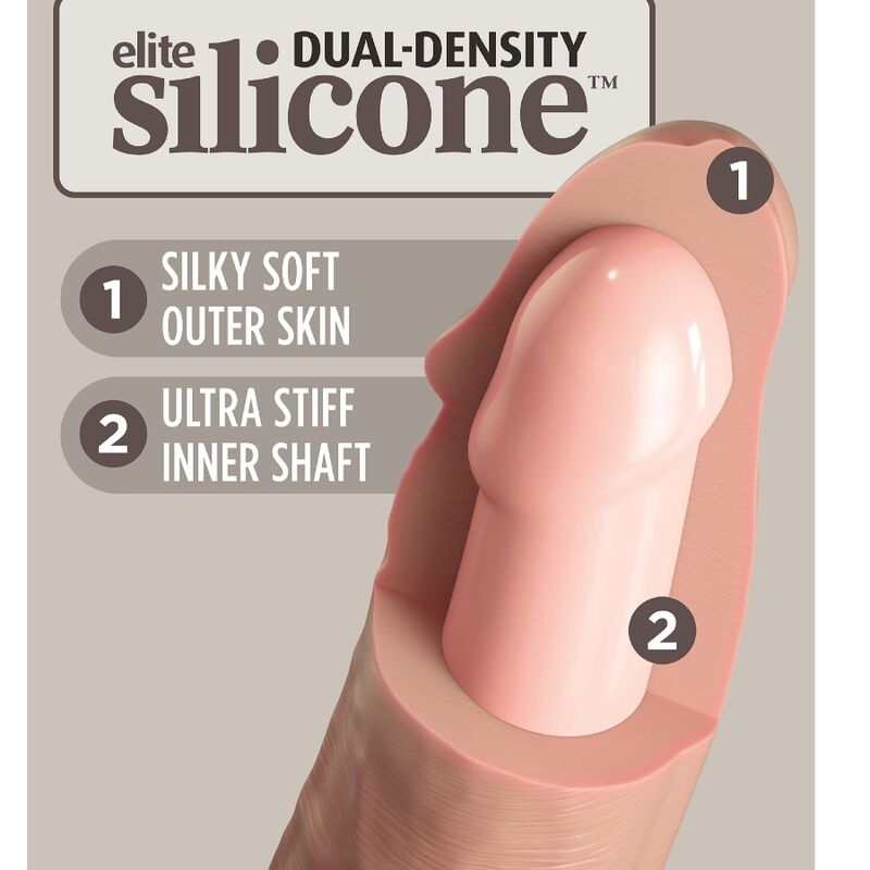 KING COCK - ELITE DILDO REALISTICO IN SILICONE 17.8 CM