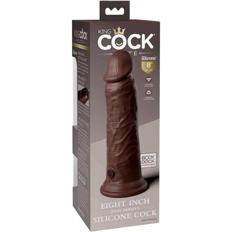 KING COCK - ELITE DILDO REALISTICO IN SILICONE 20.3 CM MARRONE