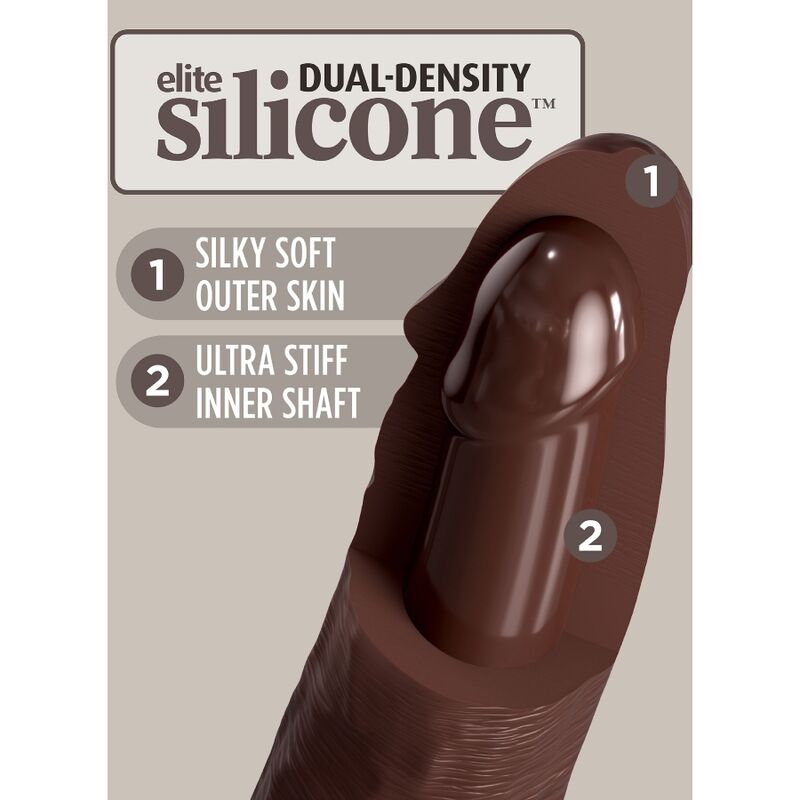 KING COCK - ELITE DILDO REALISTICO IN SILICONE 20.3 CM MARRONE