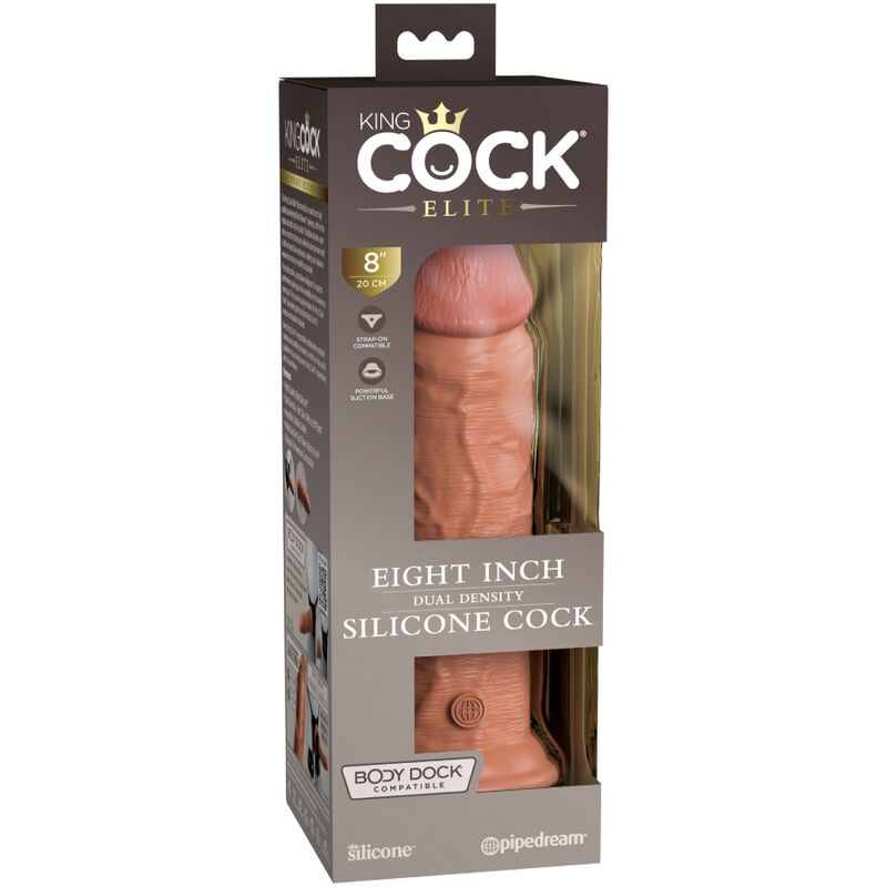 KING COCK - ELITE DILDO REALISTICO IN SILICONE 20.3 CM CARAMEL