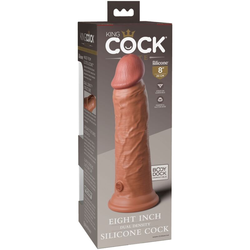 KING COCK - ELITE DILDO REALISTICO IN SILICONE 20.3 CM CARAMEL