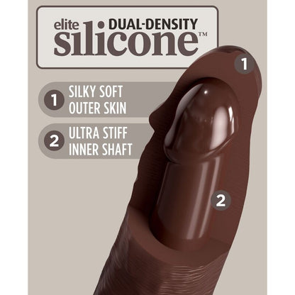 KING COCK - ELITE DILDO REALISTICO IN SILICONE 28 CM MARRONE