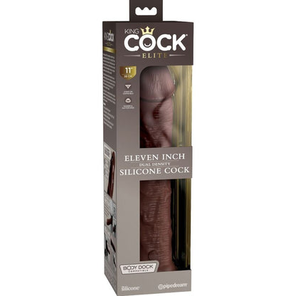 KING COCK - ELITE DILDO REALISTICO IN SILICONE 28 CM MARRONE