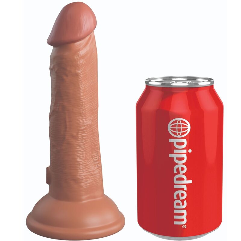 KING COCK - ELITE DILDO REALISTICO VIBRANTE E SILICONE 15.2 CM CARAMEL