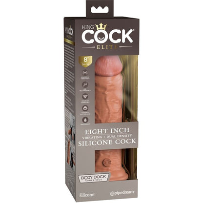 KING COCK - ELITE DILDO REALISTICO VIBRANTE E SILICONE 20.3 CM CARAMEL