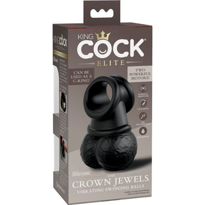 KING COCK - ELITE ANELLO CON TESTICOLO VIBRANTE IN SILICONE