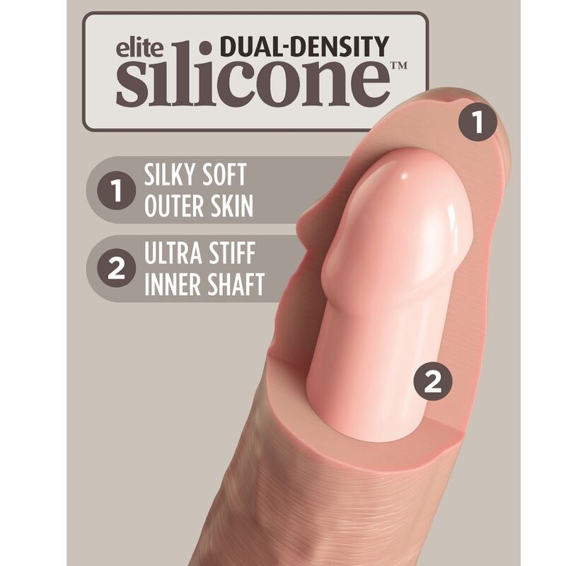 KING COCK - ELITE IMBRAGATURA REGOLABILE CON DILDO 15.2 CM PER PRINCIPIANTI