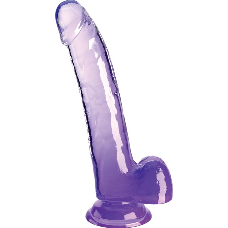 KING COCK - CLEAR DILDO CON TESTICOLI 20.3 CM VIOLA