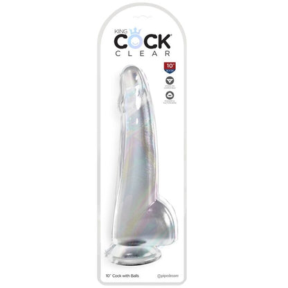 KING COCK - CLEAR DILDO CON TESTICOLI 19 CM TRASPARENTE