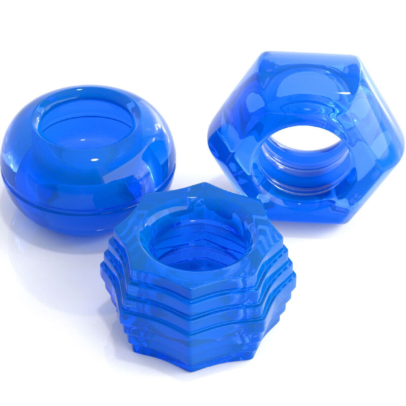 CLASSIX - SET DI 3 ANELLI PER PENE BLU