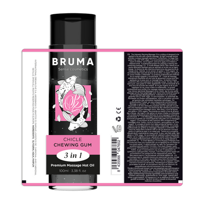 BRUMA - OLIO DA MASSAGGIO PREMIUM EFFETTO CALORE SAPORE GOMMA 3 IN 1 - 100 ML