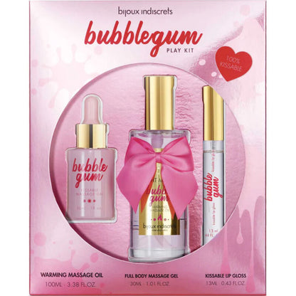 BIJOUX - INDISCRETS KIT BUBBLEGUM PLAY CON OLIO GEL E LUCIDA LABBRA