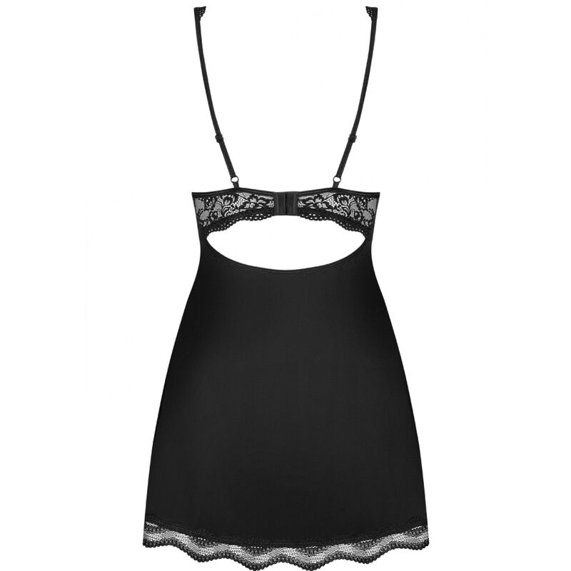 OBSESSIVE - BABYDOLL E PERIZOMA LUVAE NERO XS/S