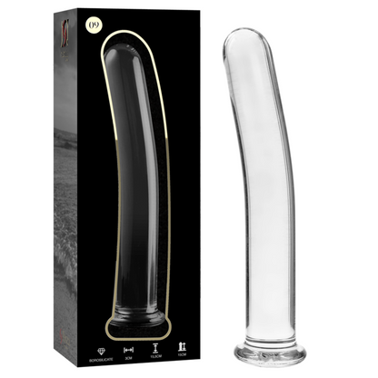 NEBULA SERIES BY IBIZA - MODELLO 9 DILDO IN VETRO BOROSILICATO TRASPARENTE 15.5 CM -O- 2.5 CM