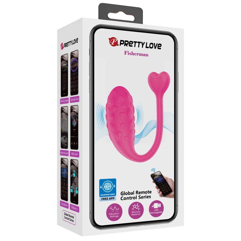 PRETTY LOVE - UOVO VIBRANTE PINK FISHER CONTROLLATO DA APP