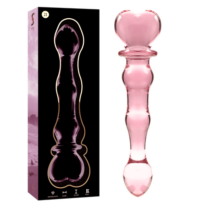 NEBULA SERIES BY IBIZA - MODELLO 21 DILDO IN VETRO BOROSILICATO TRASPARENTE 20.5 CM -O- 3.5 CM